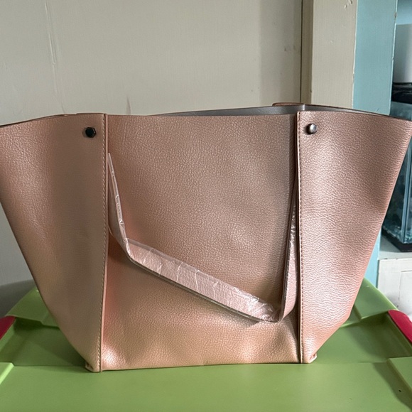 Neiman Marcus Handbags - Neiman Marcus Rose Gold Tote Bag